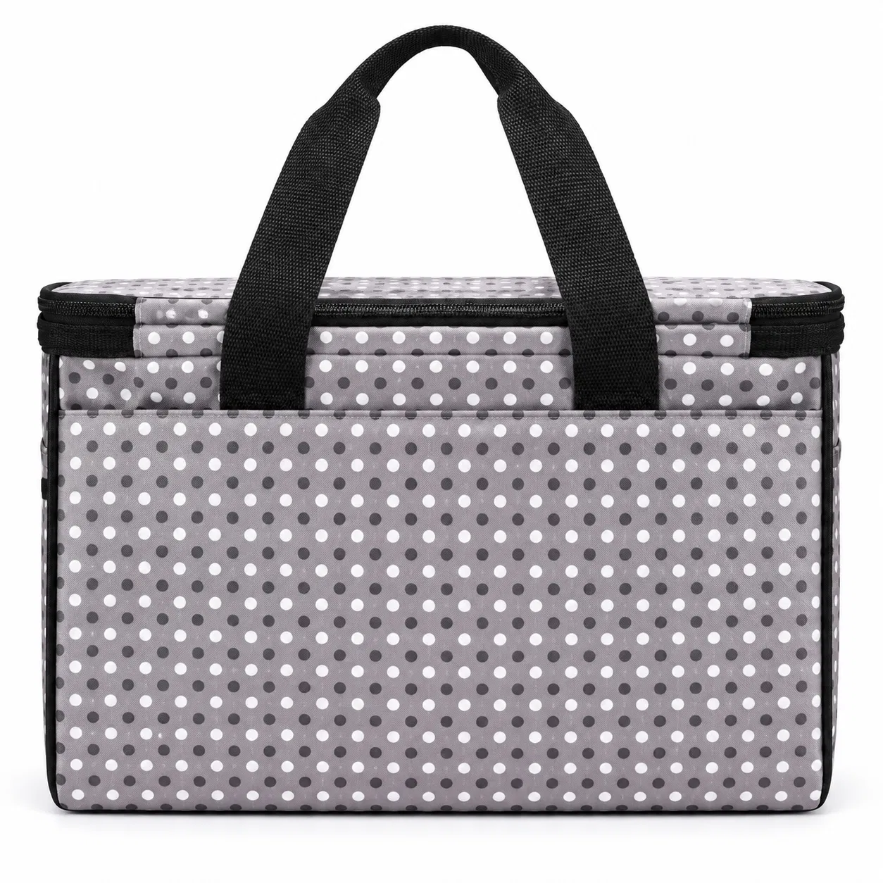 Custom Polka DOT Yarn Storage Tote Bag with Knitting Tool Organizer