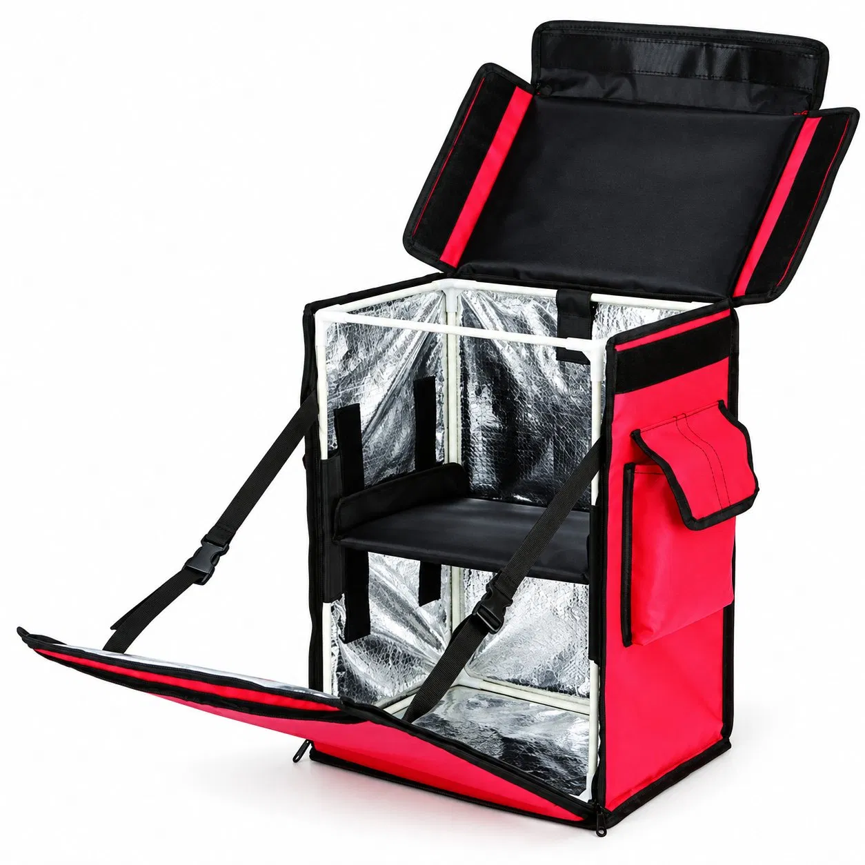 Insulated Polyester Food Delivery Backpack for Motorcycle and Bike Use