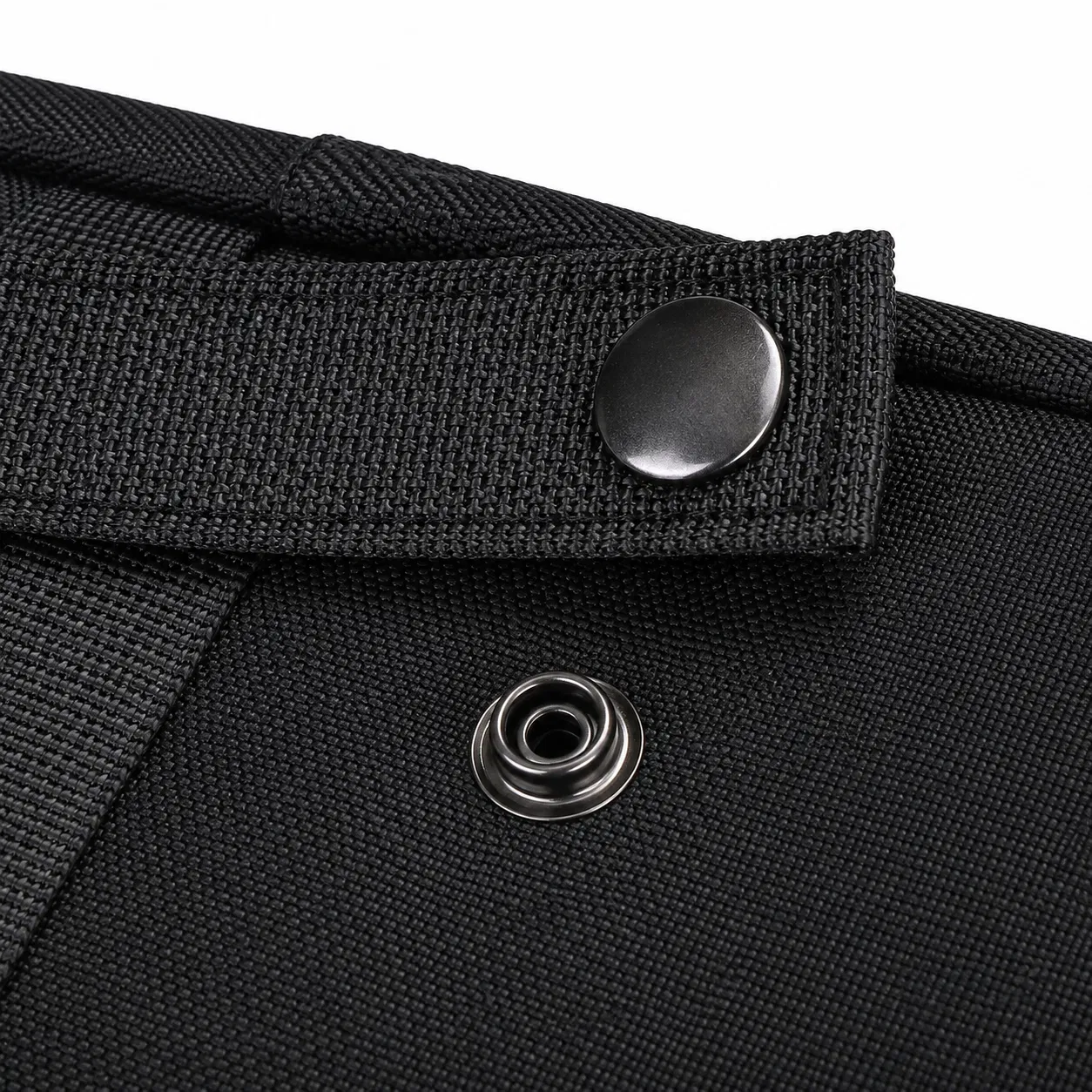 Polyester Tool Organizer Pouch with Rear Snap Straps and Front Webbing