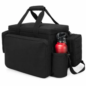 Black Polyester Tactical Patrol Organizer Bag for Car Front Seat
