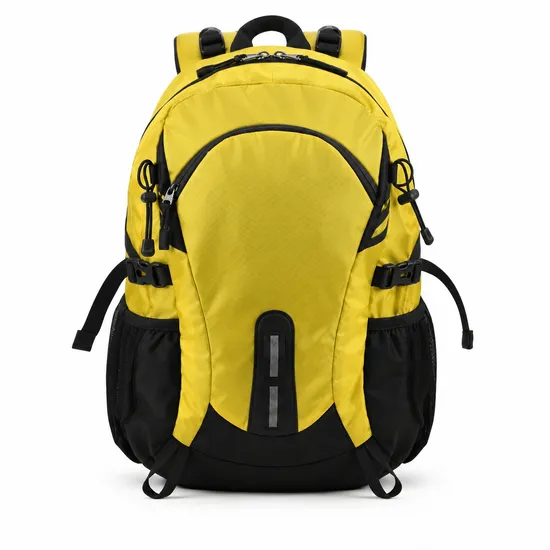 Custom Logo Nylon Hiking Backpack with Air Cushion Belt Zipper Closure and Adjustable Outdoor Travel Fit