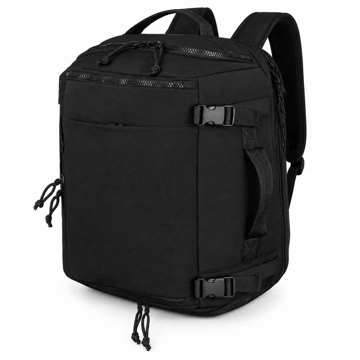 Custom Polyester Travel Backpack with Side Handle and Compression Buckles