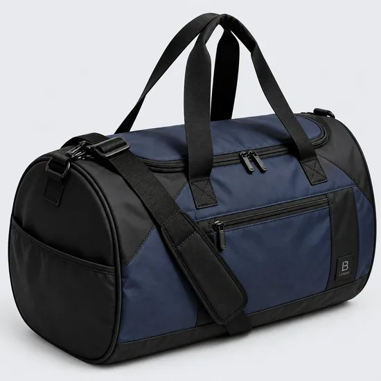 Polyester Gym Duffel Bag with Front Pocket and Adjustable Shoulder Strap