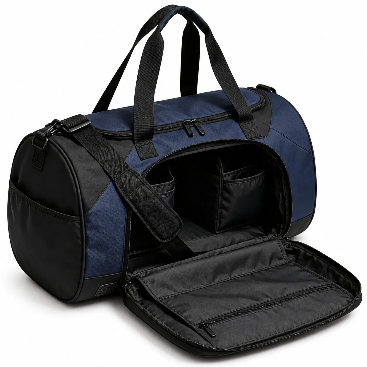 Logo Polyester Gym Duffel Bag with Adjustable Shoulder Strap