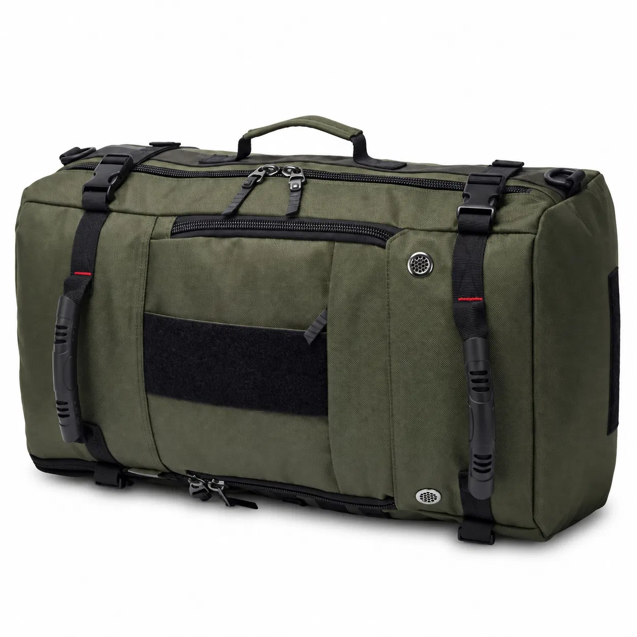 Custom Polyester Travel Duffel Backpack with Zipper for Gym and Outdoor Trips