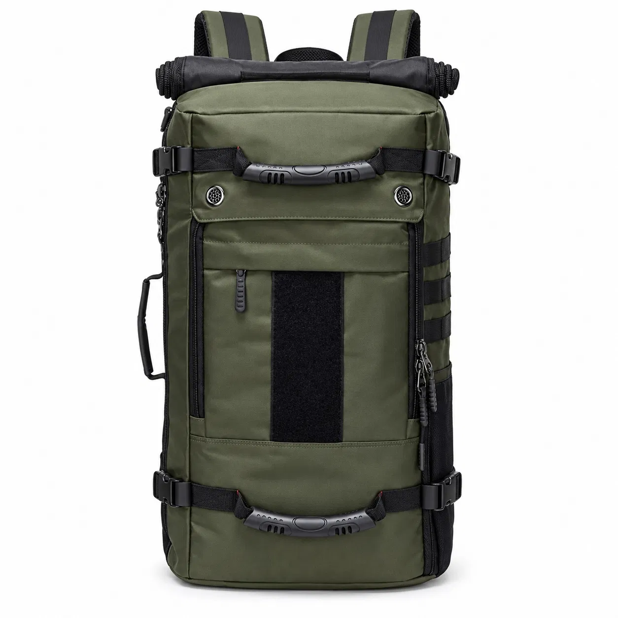 Custom Polyester Travel Duffel Backpack with Zipper for Gym and Outdoor Trips
