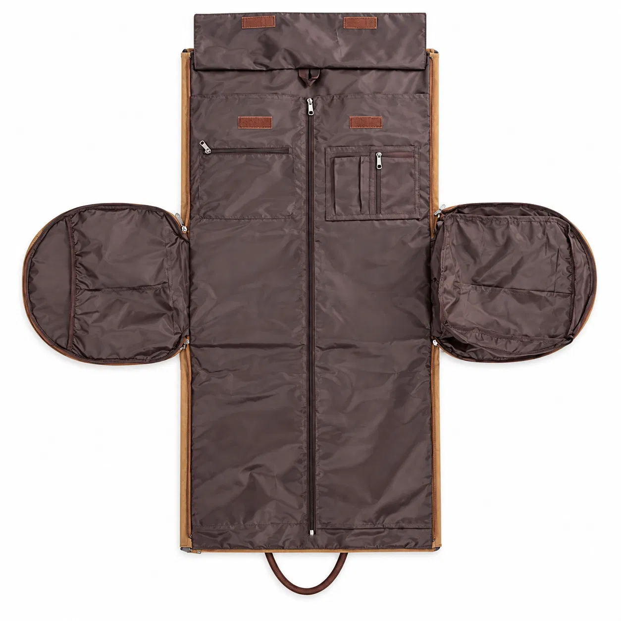 2 in 1 PU Garment Duffel Bag with Foldable Suit Cover
