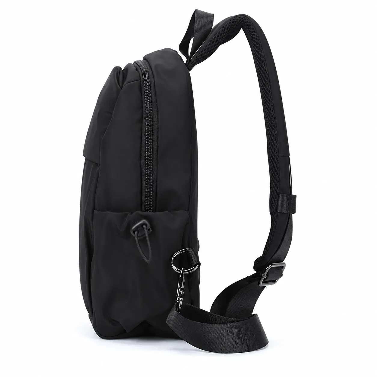 Waterproof 600d Polyester Crossbody Sling Backpack with Adjustable Strap and Multiple Compartments