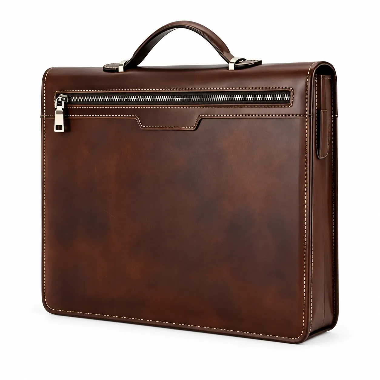 Genuine Leather Executive Laptop Briefcase with Shoulder Strap for Office and Business