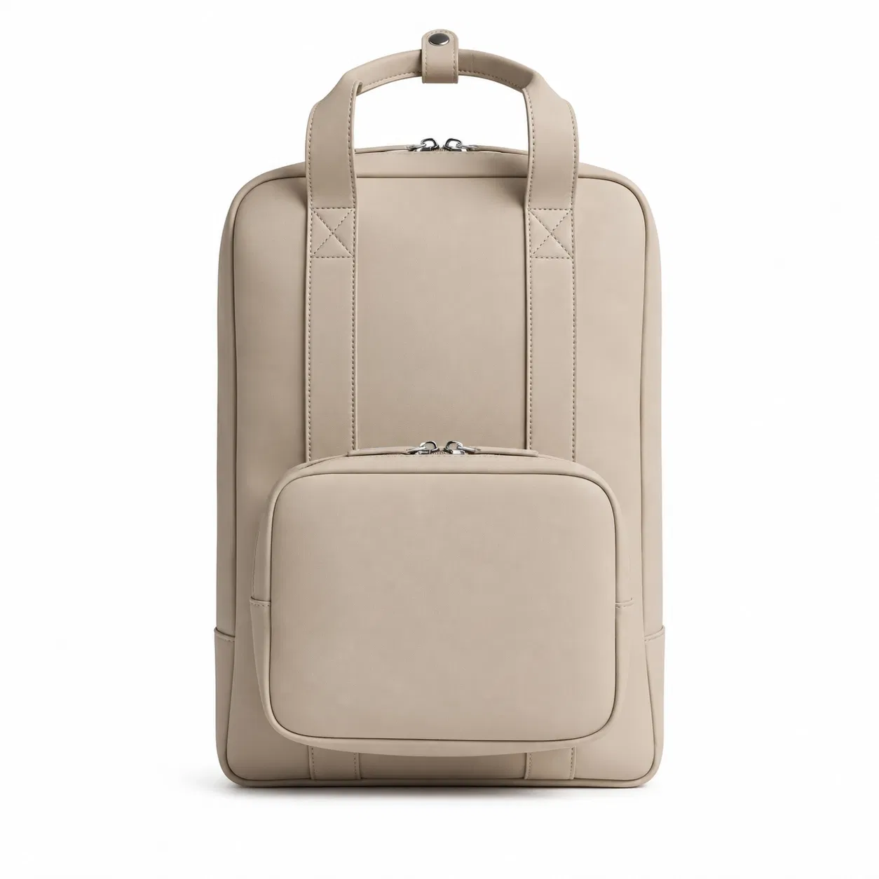 Womens Waterproof Leather 15.6 Inch Laptop Backpack with Zipper and Soft Handle