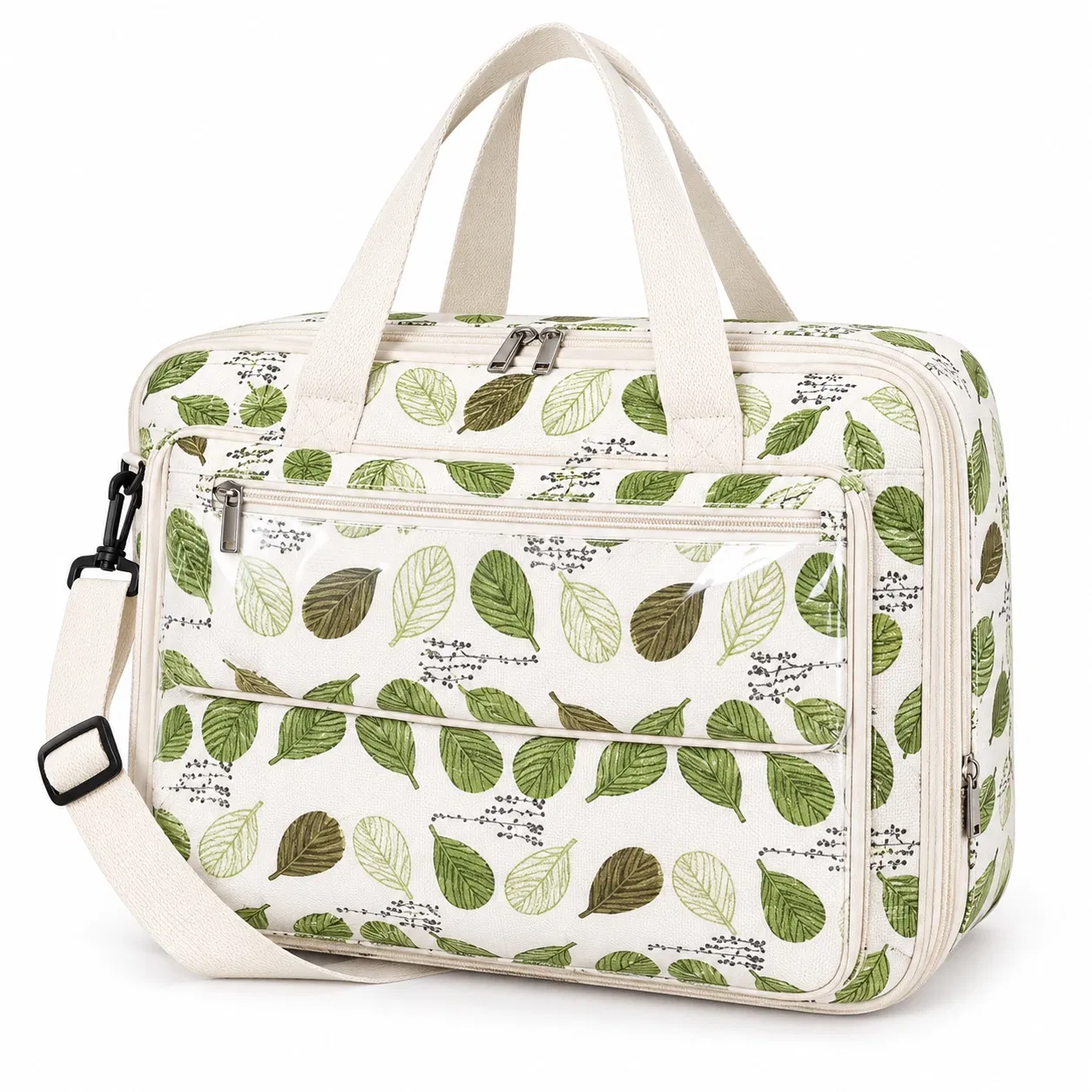 Custom Polyester Knitting Yarn Storage Bag with Inner Divider and Crochet Organizer