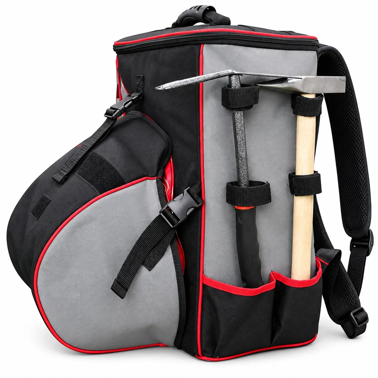 Heavy Duty Welding Helmet Tool Backpack with Large Capacity