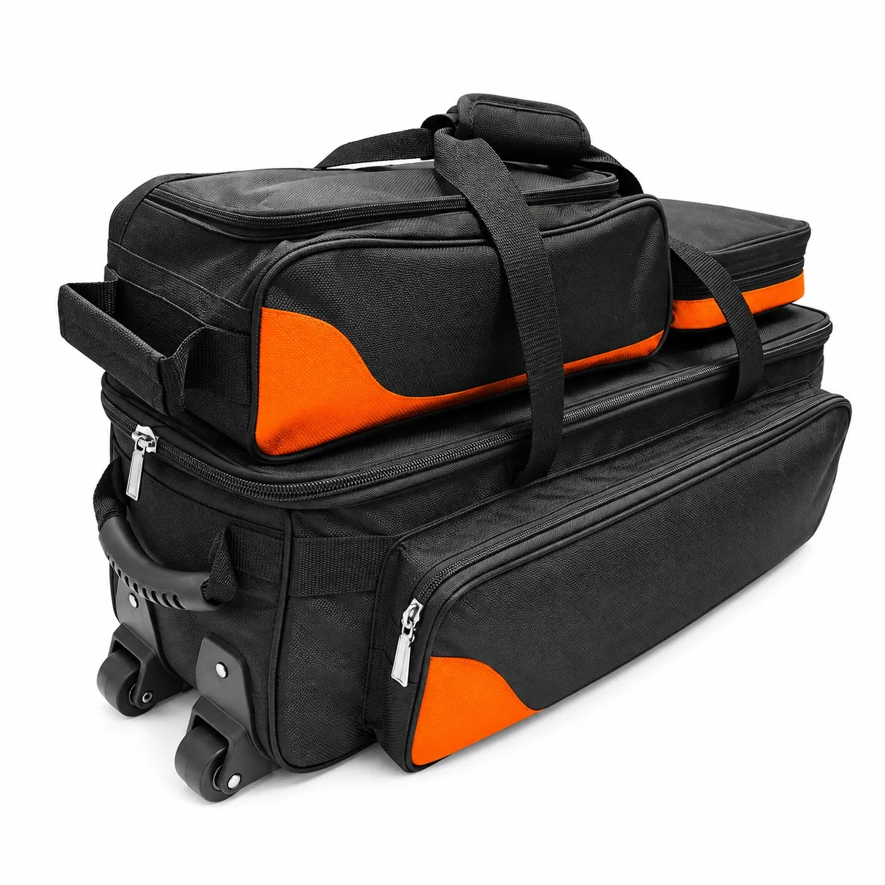 Custom Nylon 3-Ball Bowling Roller Bag for Tournament Travel