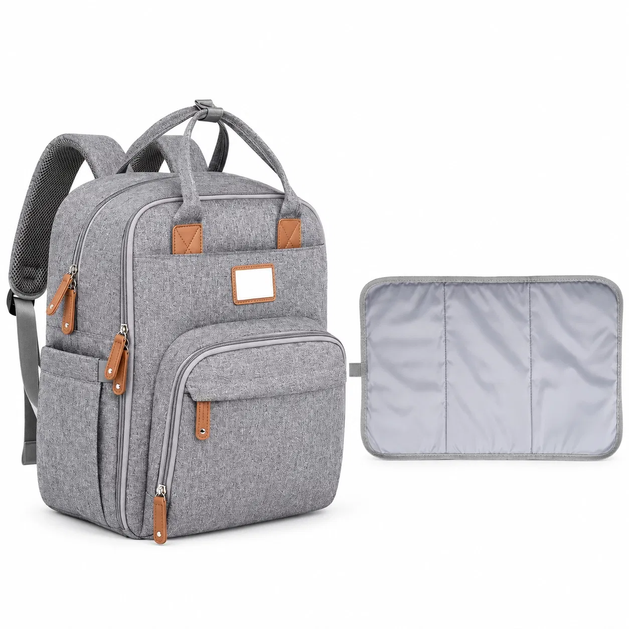 Custom Polyester Oxford Diaper Backpack Baby Essentials Organizer Bag
