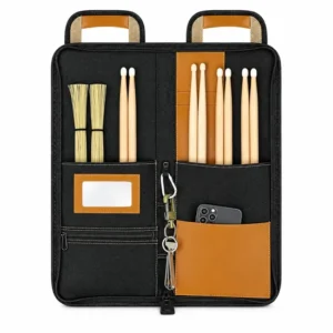Custom Drumstick Holder Case with Pockets and Zipper for Percussion Accessories