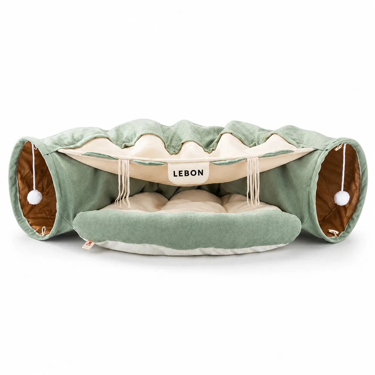 Lebon Lb-Yc0557 Foldable Cat Tunnel Bed Removable Washable Cat Nest