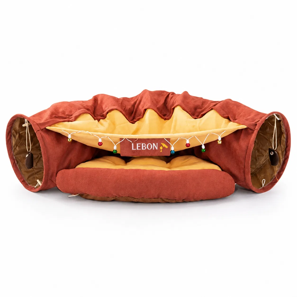 Lebon Lb-Yc0557 Foldable Cat Tunnel Bed Removable Washable Cat Nest