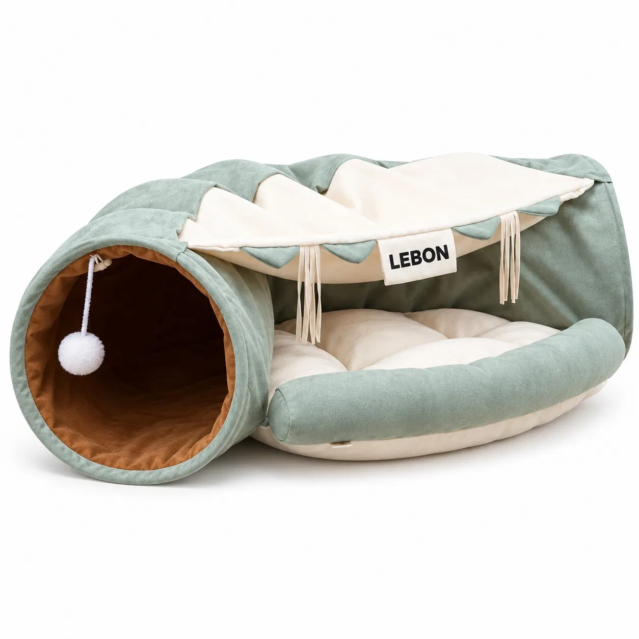 Lebon Lb-Yc0557 Foldable Cat Tunnel Bed Removable Washable Cat Nest