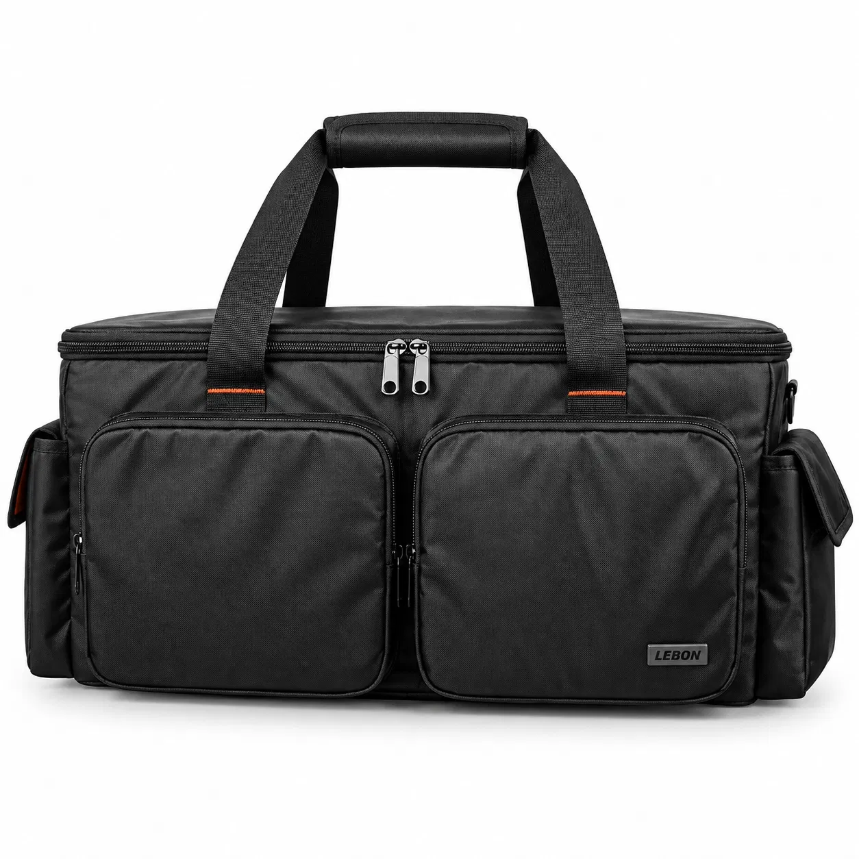 Custom Polyester DJ Cable Organizer Bag with Adjustable Dividers and Shoulder Strap