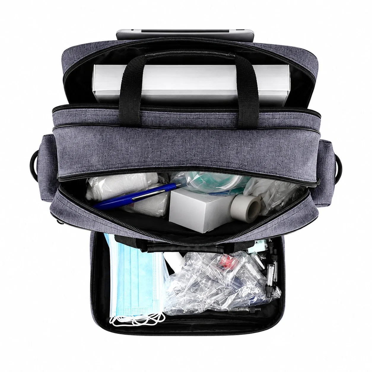 Portable Polyester Nurse Tote Bag for Clinical and Home Health Supplies