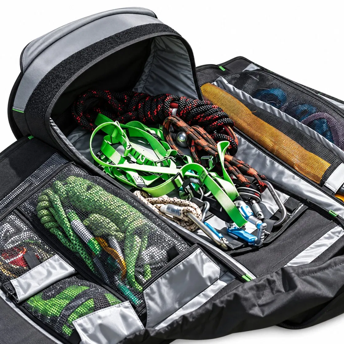60L Rope Access Backpack Bag with Top and Front Opening