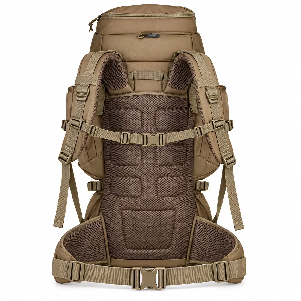 Polyester Tactical Molle Backpack with Curved Back Support for Hiking and Travel