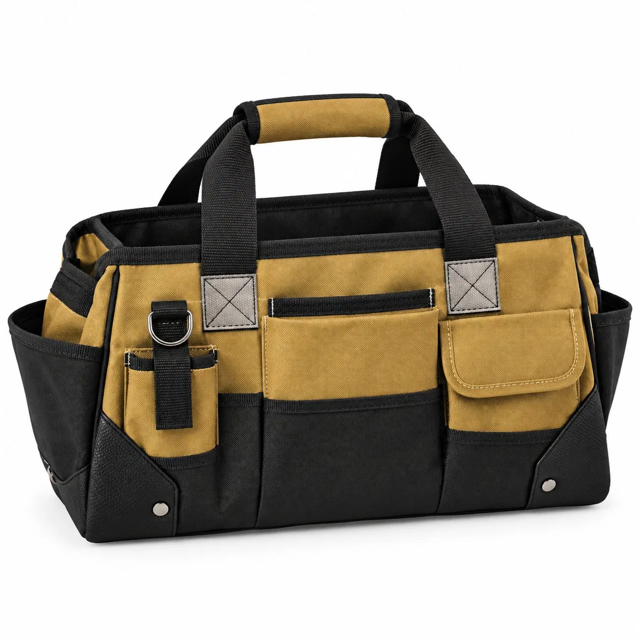 Custom Padded Carpenter Electrician Tool Belt Bag with Adjustable Suspenders and Pockets