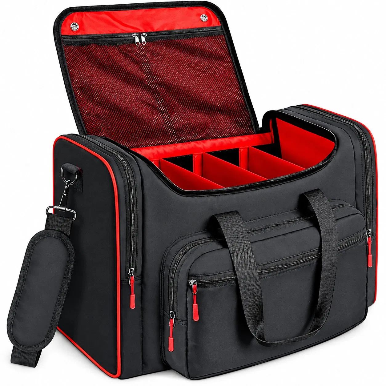 Polyester Sneaker Duffle Bag with Adjustable Dividers and Insulated Pocket