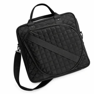 Quilted Oxford Tennis and Pickleball Racket Tote Bag with Removable Shoulder Strap