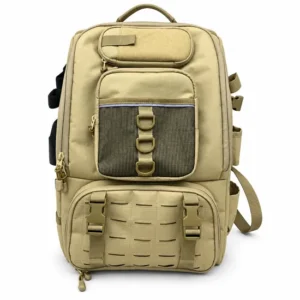Custom Fishing Tackle Backpack with Rod Holders and Storage Pockets
