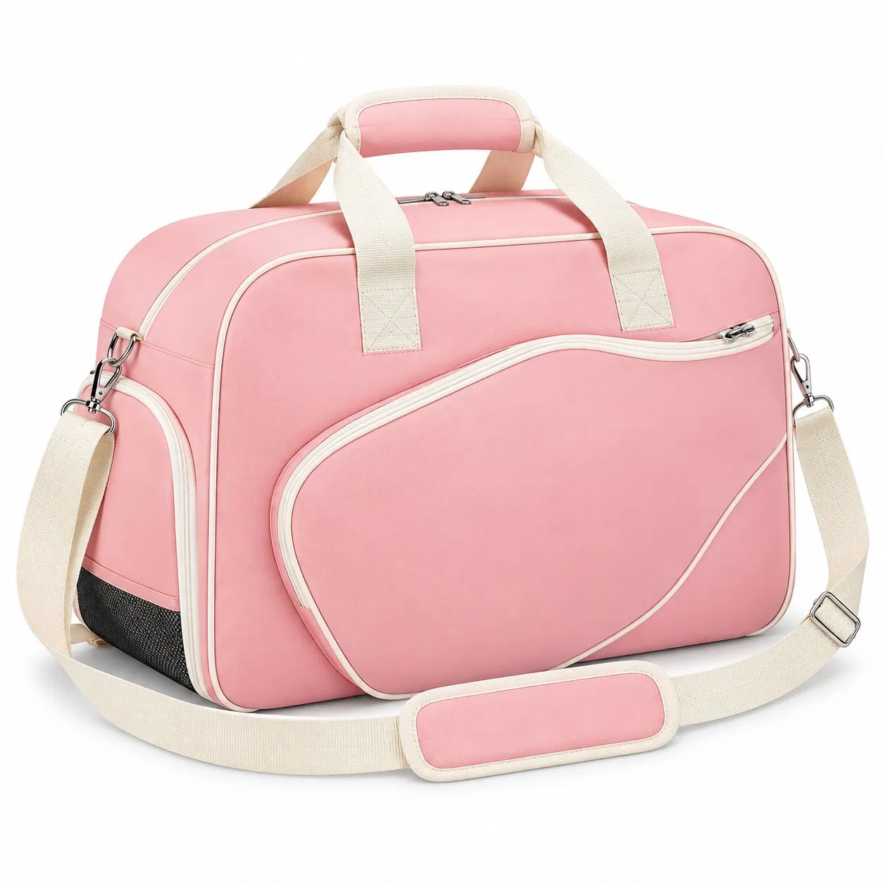 Polyester Pickleball and Tennis Racket Sports Carry Bag with Ventilated Shoe Compartment