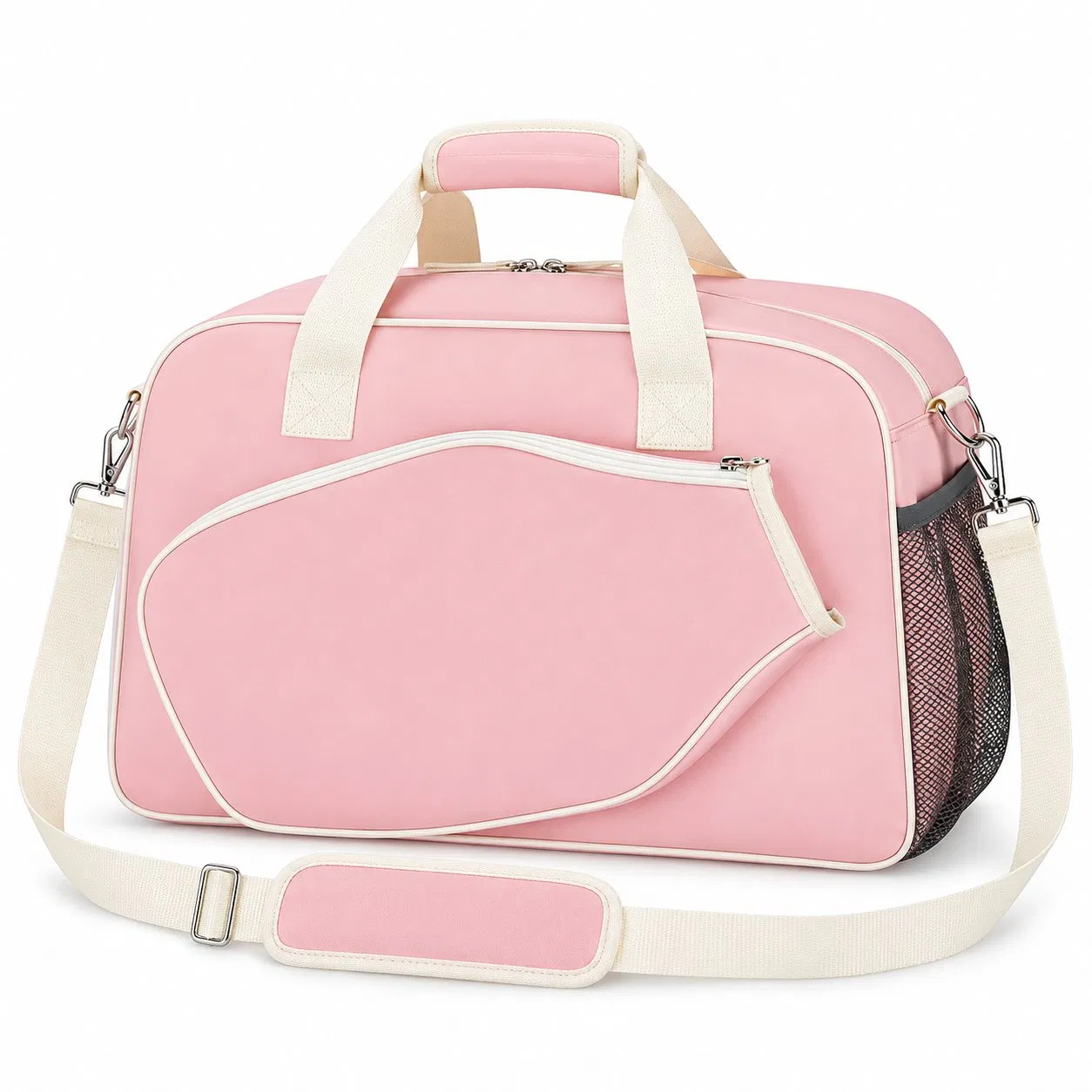 Polyester Pickleball and Tennis Racket Sports Carry Bag with Ventilated Shoe Compartment
