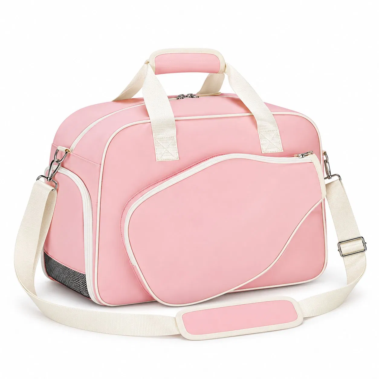Polyester Pickleball and Tennis Racket Sports Carry Bag with Ventilated Shoe Compartment