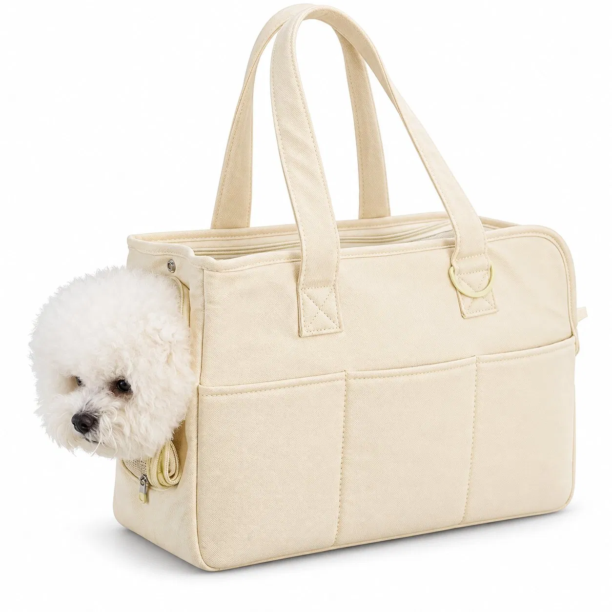 Custom Soft Sided Pet Carrier Tote Bag with Mesh Pockets for Small Dogs and Cats