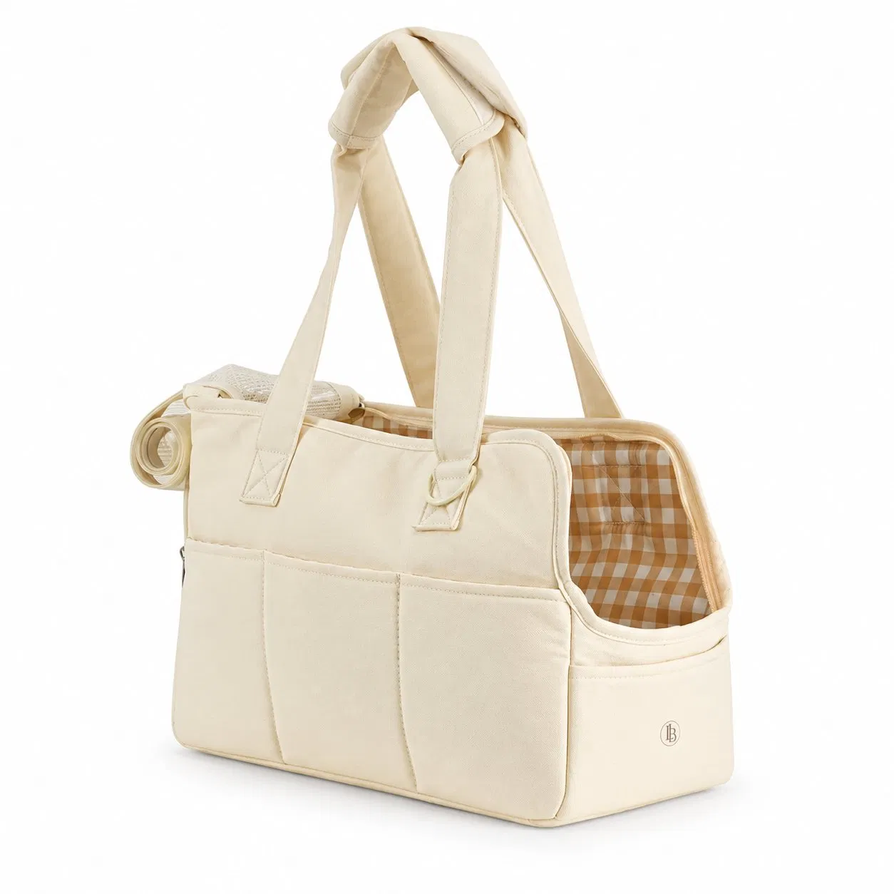 Custom Soft Sided Pet Carrier Tote Bag with Mesh Pockets for Small Dogs and Cats