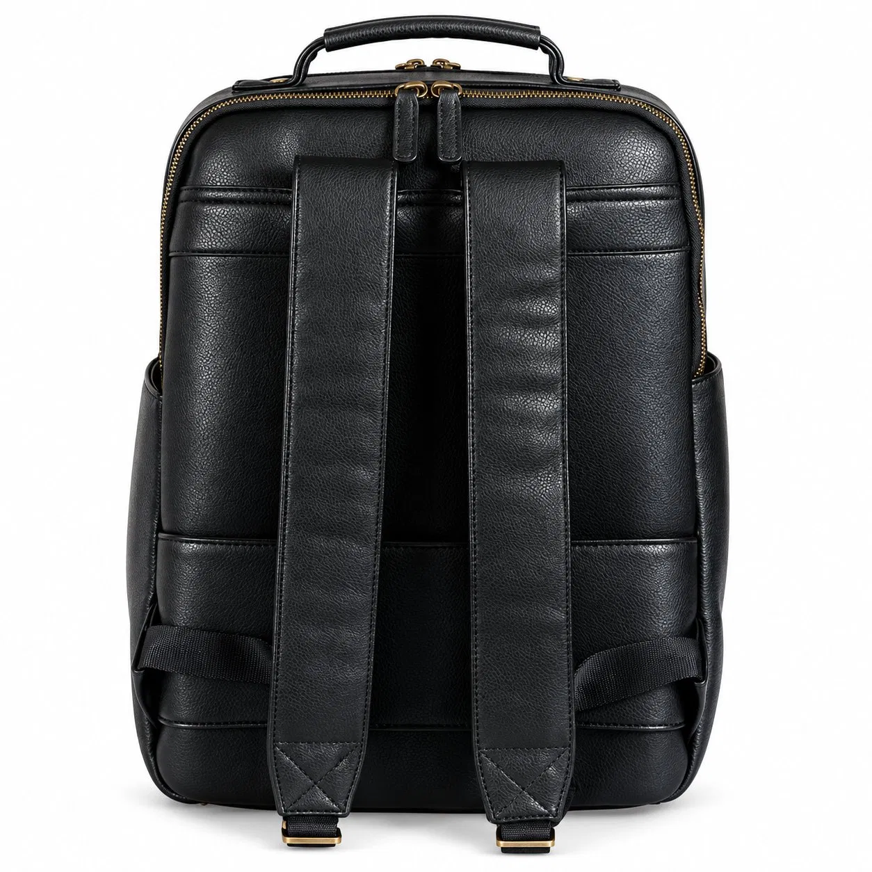 Vintage Leather Camera Backpack with Laptop Compartment and Adjustable Removable Dividers