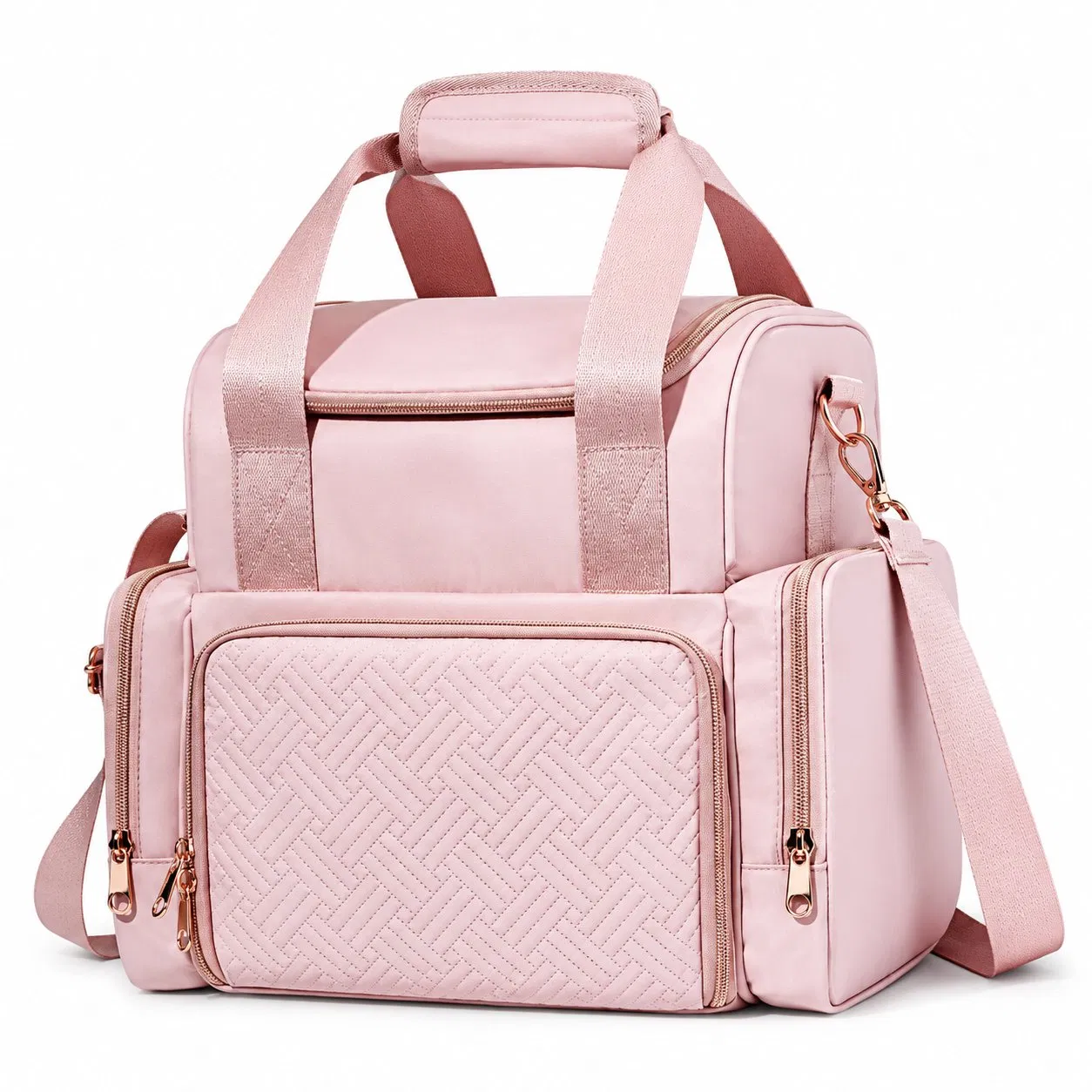 Double Layer Travel Makeup Organizer Bag with Zipper and Custom Logo Options