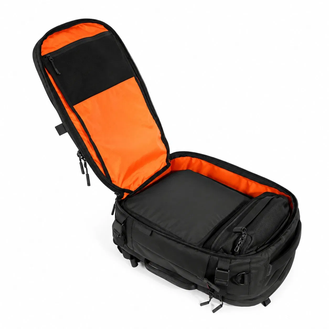 Nylon Laptop Travel Backpack with Storage Compartments and Soft Handle