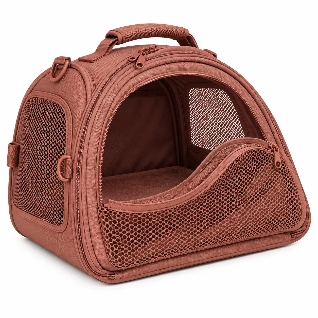 Soft Sided Pet Carrier Bag with Mesh Lining and Custom Logo for Small Dogs and Cats