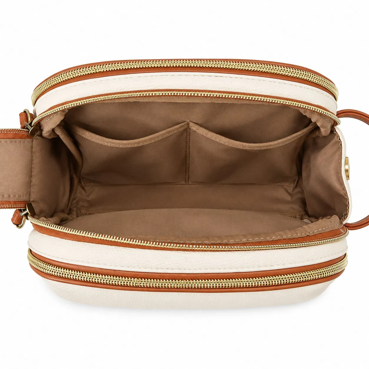 PU Travel Toiletry Makeup Organizer Bag with Soft Handle and Custom Logo
