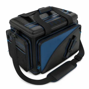 Hard Bottom Fishing Tackle Bag with Padded Shoulder Strap and Custom Logo