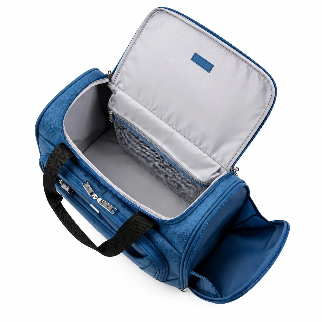 Polyester Gym Travel Duffle Bag with Zipper Soft Handle and Custom Logo