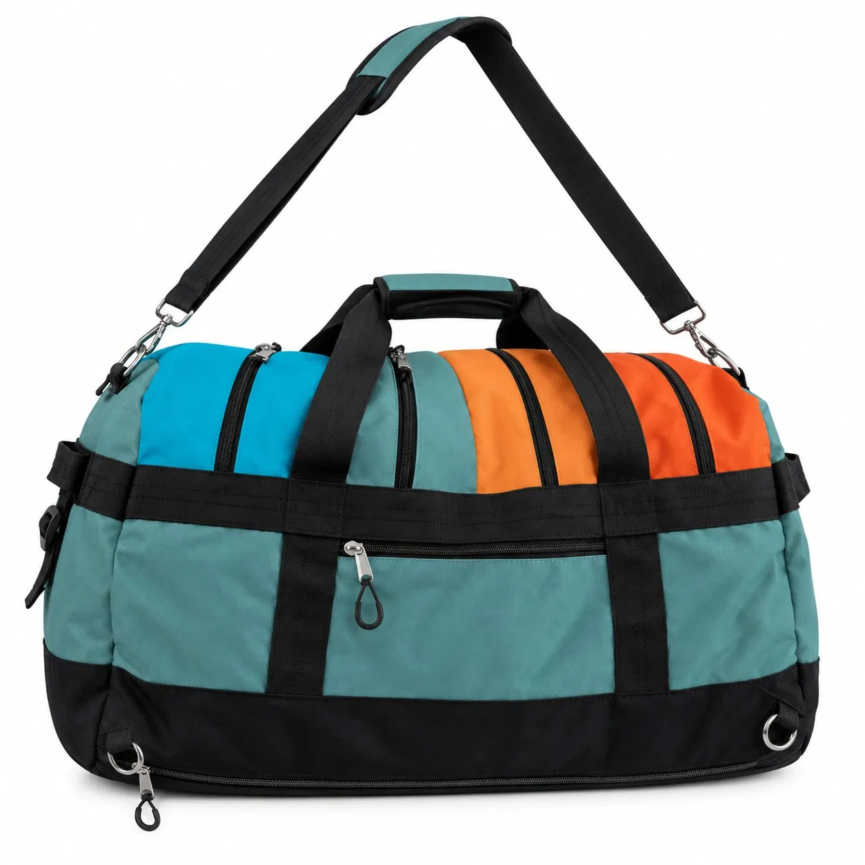 Custom Recycled Polyester Convertible Duffel Backpack for Weekend Travel and Business Trips