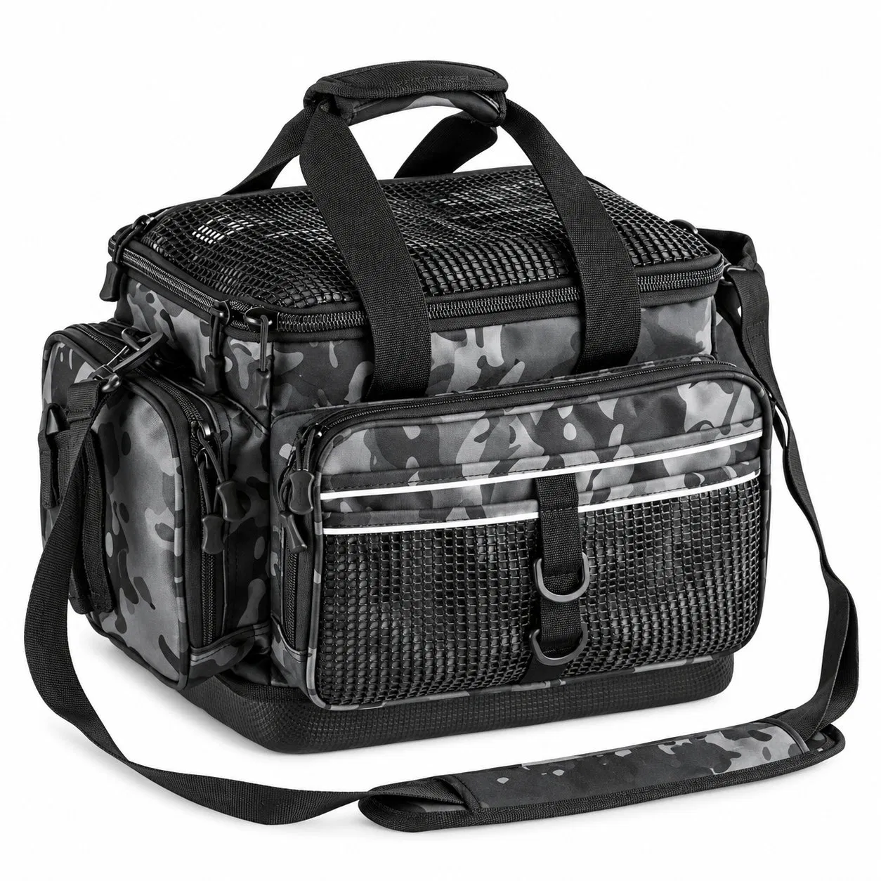 Fishing Tackle Storage Bag with Multiple Compartments and Custom Logo