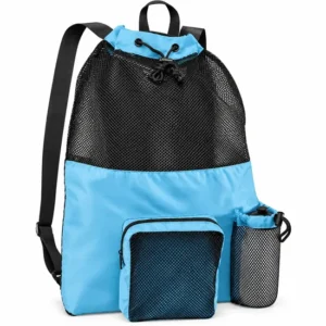 Reusable Mesh Drawstring Carry Bag for Swimming and Outdoor Activities