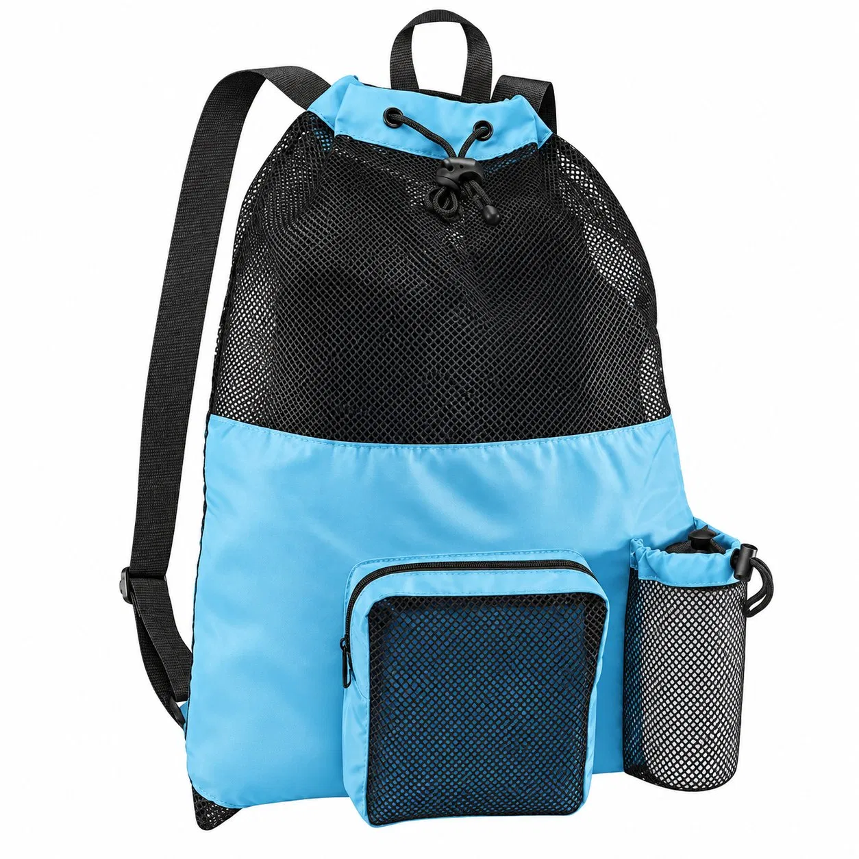 Reusable Mesh Drawstring Carry Bag for Swimming and Outdoor Activities