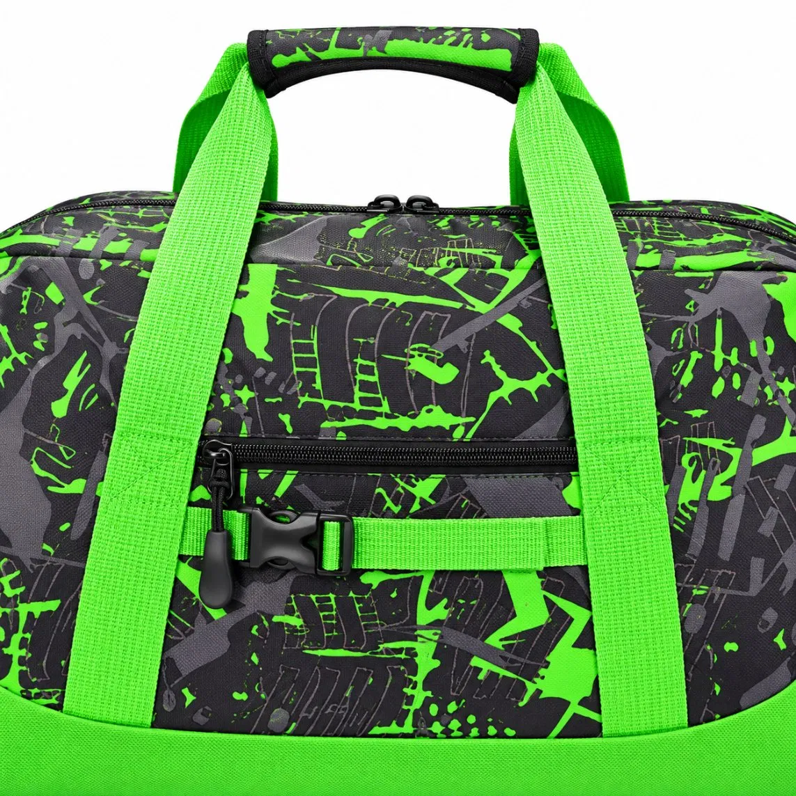 Kids Foldable Travel Duffel Bag with Soft Handle and Custom Logo Printing