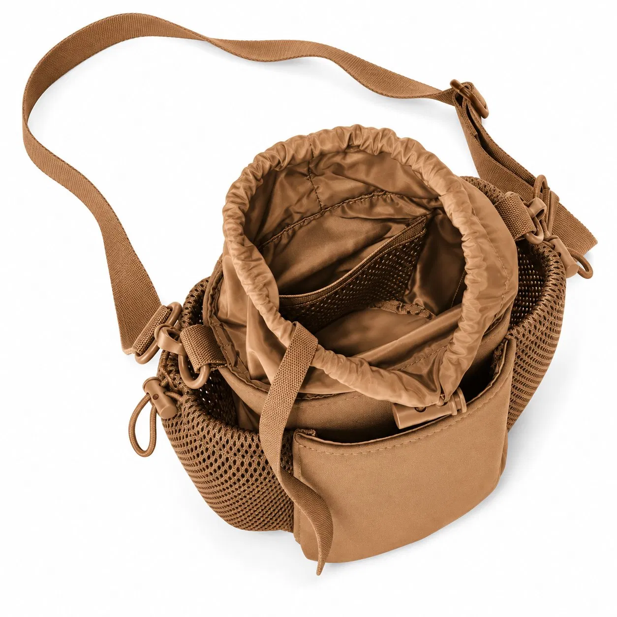 Insulated Nylon Water Bottle Crossbody Bag with Adjustable Strap and Custom Logo