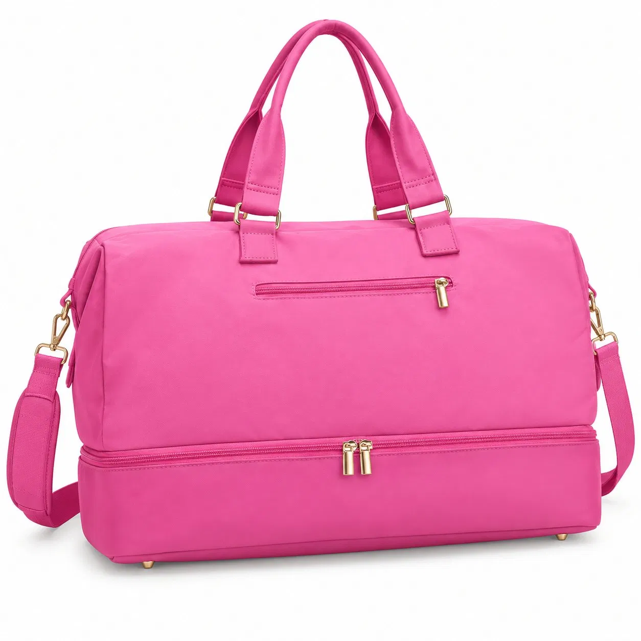 Travel Duffel Tote Bag with Separate Shoe Storage and Custom Printed Logo