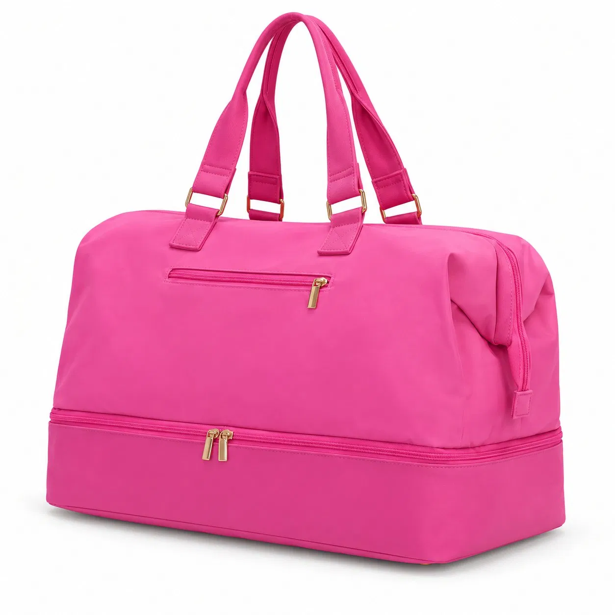Travel Duffel Tote Bag with Separate Shoe Storage and Custom Printed Logo